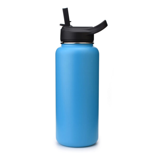 Wide mouth vacuum insulated sport water bottle