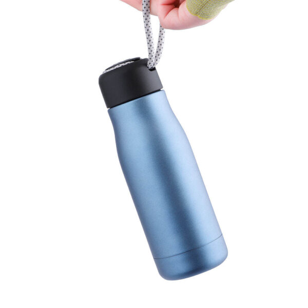 Water bottle with small lid and handle