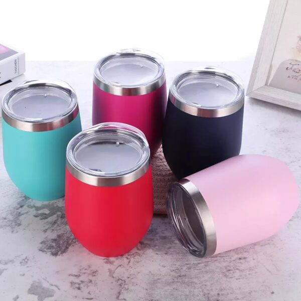 120z Double Wall Vacuum Insulated egg shape wine tumbler - Image 3