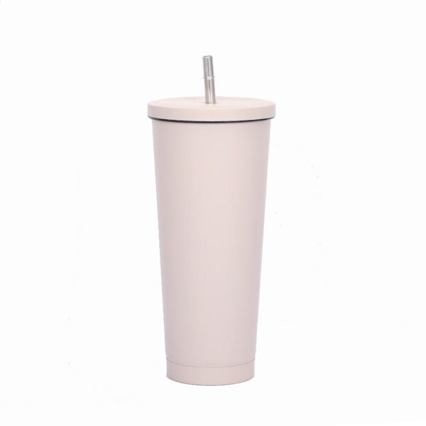 24oz Double Wall Travel tumbler with SS lid and straw - Image 2