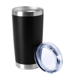 Travel mug with screw-on lid