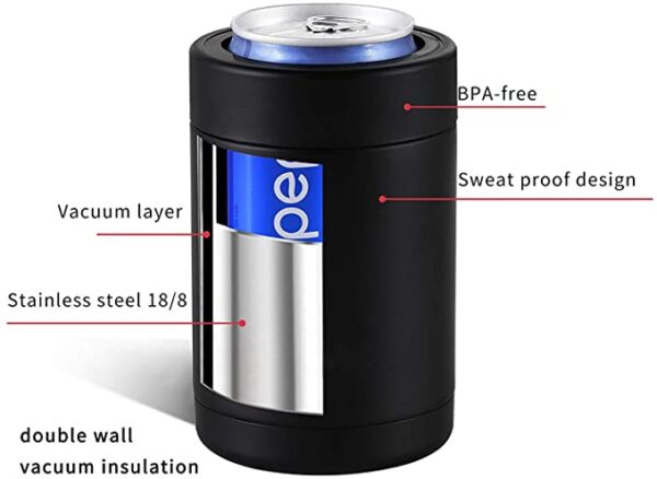 Vacuum Insulated Stainless Steel Can Cooler Bottle Holder - Image 3